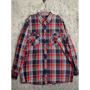 Brooklyn State 4XL Plaid Shirt Button Up Long Sleeve‎